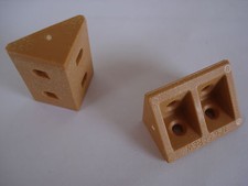 Lot de 10 equerres plastique PVC hetre pour assemblage de meubles mobilier