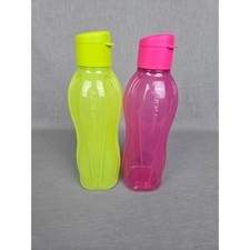 2 Tupperware Eco Bottles Green & Pink