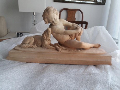 Groupe sculpture terre - groupe,