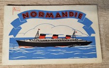 NORMANDY LINER - NOTEBOOK of 12 old postcards