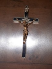 CRUCIFIX EBENE ET BRONZE