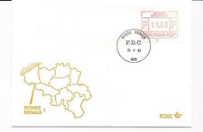 D89962 Ronse Renaix 1 FDC Frama Postage Label Belgium