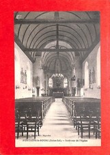 FONTAINE-LE-BOURG (76) CPA ""INTERIOR CHURCH"" 1926?