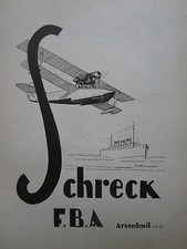 11/1929 PUB HYDRAVION LOUIS SCHRECK FBA ARGENTEUIL ORIGINAL FRENCH AD
