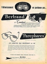 ADVERTISEMENT ADVERTISING 045 1954 OFDC BERTRAND SIEVE glasses PAREPHAPHAR