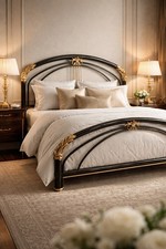 2 Seater Metal Black Brass &