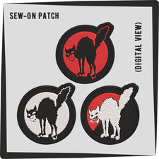 Sabot cat patch embroidered logo symbol Class War The Black Cat Sabo Wild Cat