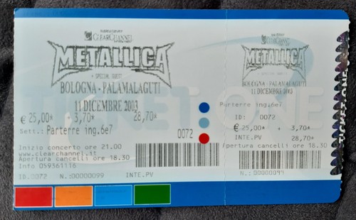 Ticket billet used place - used,