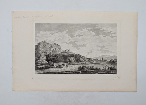 Gravure ancienne fontaine - ancienne,