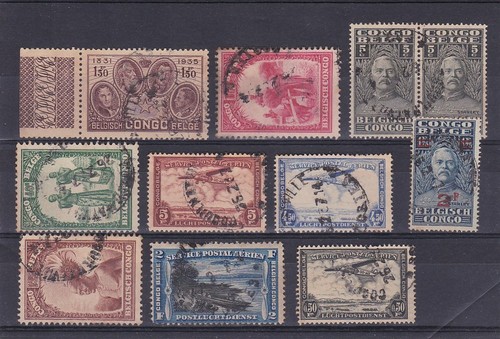 Timbres congo belge - belge, -obl