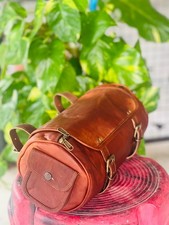 Sacoche à outils en cuir de chèvre véritable selle de moto vintage authentique