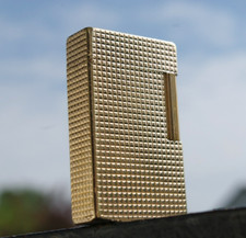 Vintage Lighter ST Dupont Standard Gold Plated Hobnail Lighter