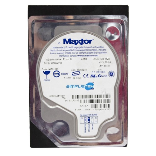 Maxtor diamondmax plus 40gb - maxtor,
