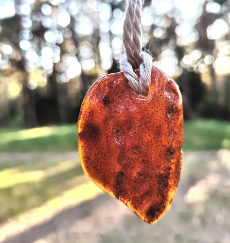 Pendentif ambre naturel la - pendentif,