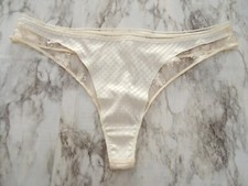 Simone Perele 17Z700# Augustine Naturel Embroidered Thong Panties US Size M