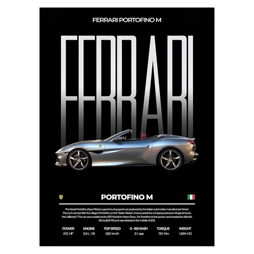 Affiche moderne ferrari - affiche,