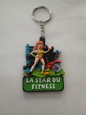 Vintage THE FITNESS STAR Humorous Bodybuilding Pin-up Keychain Keychain