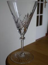 VAL SAINT LAMBERT 1 ANTIQUE WINE GLASS BURGUNDY CRYSTAL MOD EURYDICE 15.5 cm