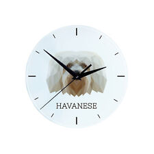 Bichon havanais horloge géométrique Art-Dog
