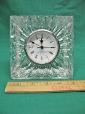 Rare 5" Square Waterford Crystal JIM O'LEARY Desk Mantle Clock Mint New Battery