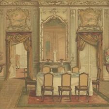 Louis XV Rémon Original Lithograph Dining Room Decoration 19th Century
