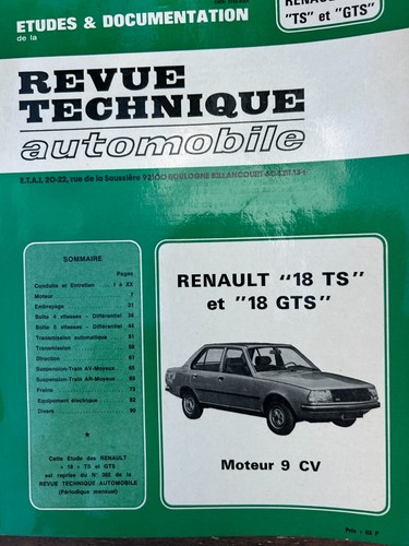 Revue technique automobile - revue,