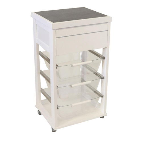 Chariot bois blanc avec - en,