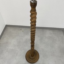 Large Beautiful 1960' Turned Wooden Lamp Stand to Reelectrify Floor Lamp