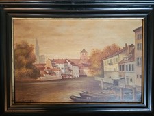 XXe Huile Sur Toile Signé C