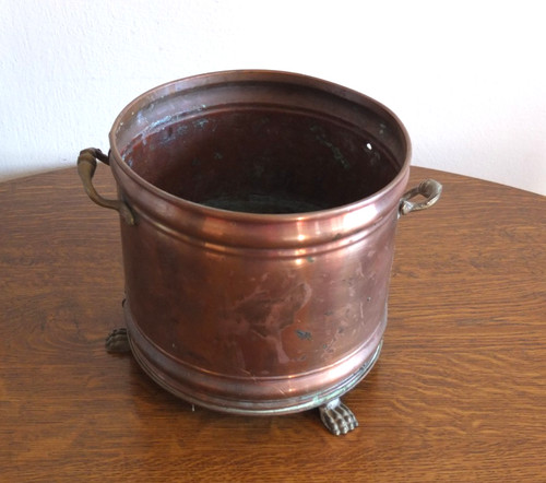 Ancien cache pot tripode - ancien,