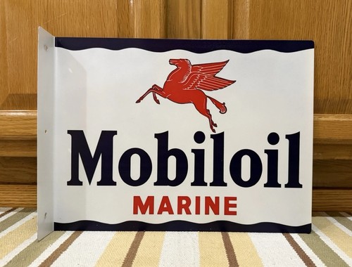 Mobiloil marine sign - sign, gas