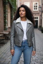 Femmes Veste en Cuir