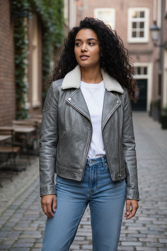 Femmes veste cuir - veste,