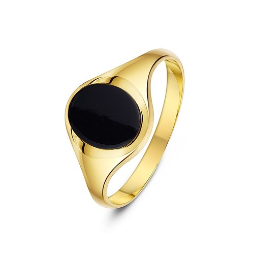 Bague signet ovale - bague, or