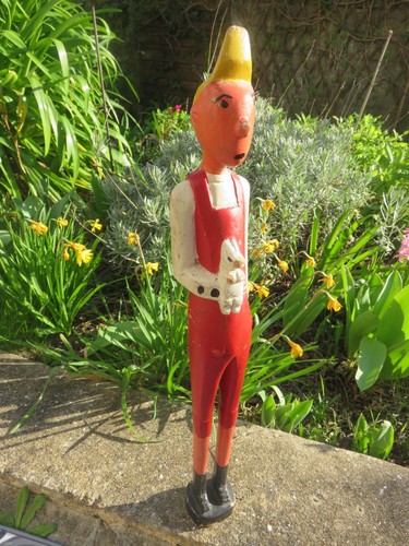 Tintin superbe figurine bois - -,