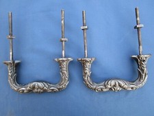 2 poignées fixes ancienne fonte décoré porte d'entrée longueur 18,7 cm