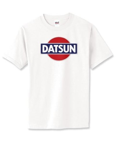 Datsun white retro logo - datsun,
