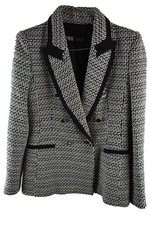 ZARA White Blazer Jacket size S Womens Button up Casual Outdoors Outerwear