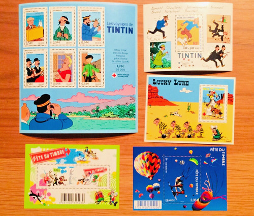 Lot bloc feuillet timbres - lot,