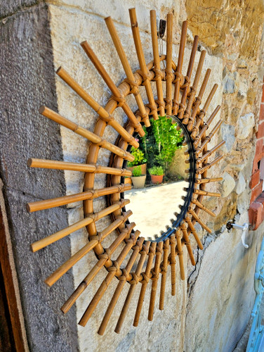 Vintage miroir soleil en - ,