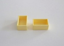 Playmobil (1155) Lot of 2 Light Yellow Small Crates