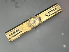 ⭐️ OUTIL ANCIEN REGLE ALIDADE PINNULE ANTIQUE TOOL SURVEYING ALTE NIVELLIERGERAT
