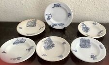 6 petites assiettes humoristiques Mouzin Lecat