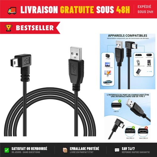 Câble usb mini - m, pour