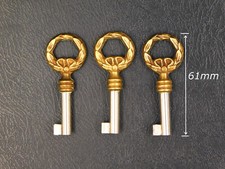 61mm, 3 old keys, furniture keys, chest of drawers, buffet, closet, lock, keys, key