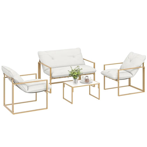 Salon jardin pcs acier - jardin,