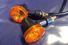 x2 CLIGNOTANTS CLASSIC NOIR POUR MOTOS HONDA YAMAHA KAWASAKI DUCATI MOTOBECANE..