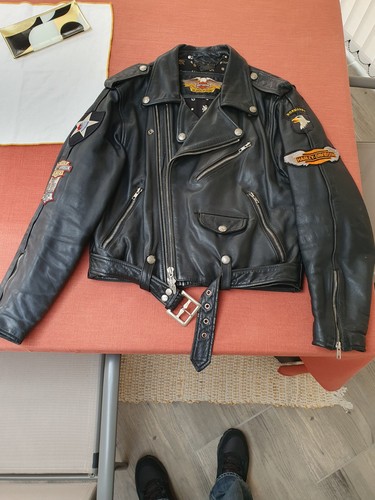 Blouson cuir moto harley - moto,