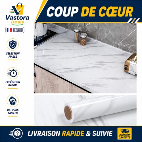 Papier peint adhésif marbre - papier,