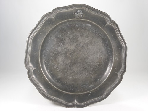 Assiette xviiième étain - assiette, 1771